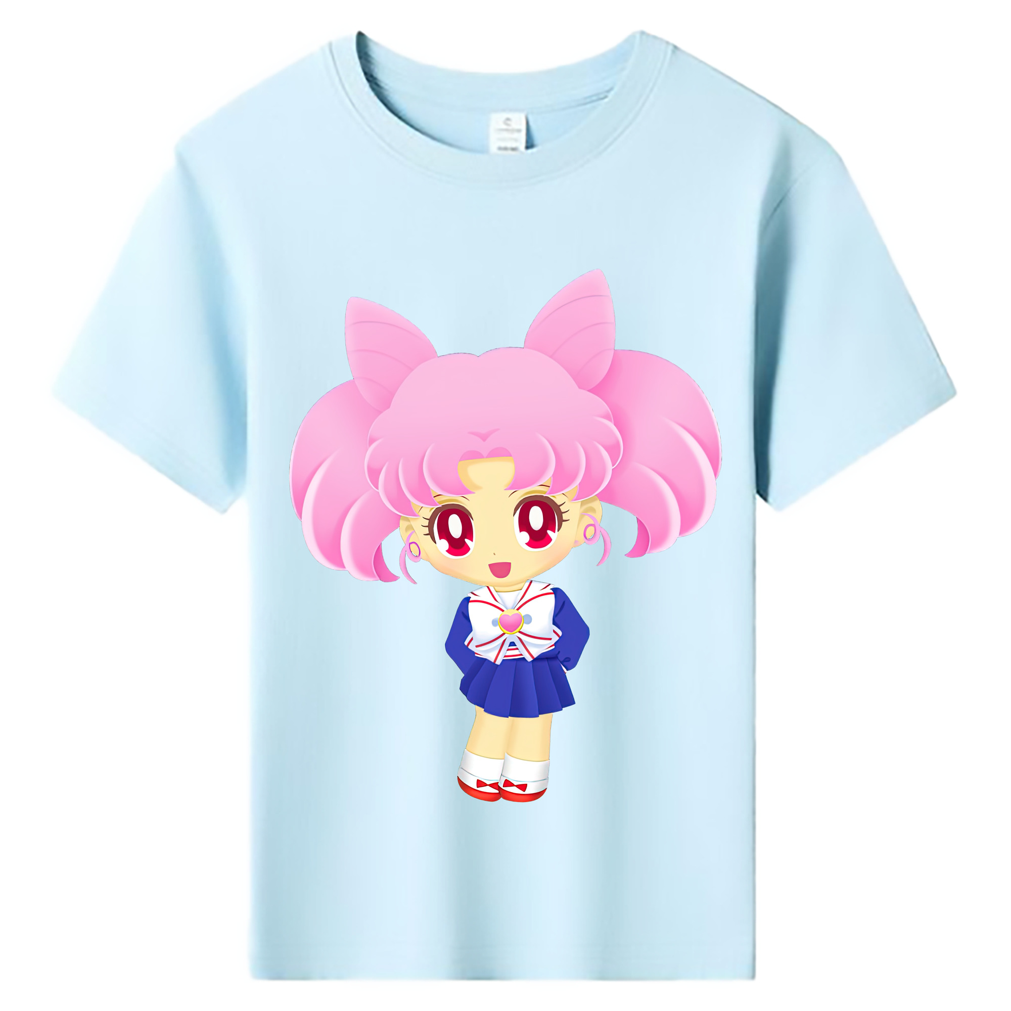 （画像用） 美少女戦士セーラームーン ちびうさ Sailor Moon Chibiusa Tsukino Usagi Small Lady Serenity 綿100％キッズTシャツ（フロントプリント）